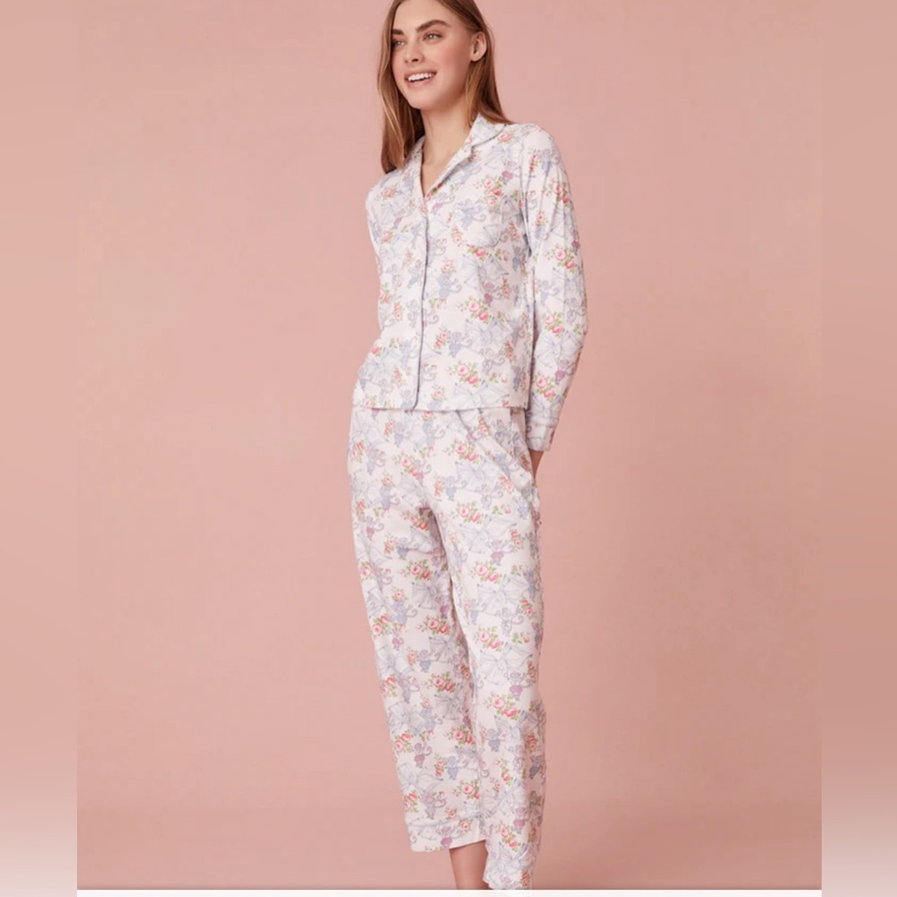 Roller Rabbit Loveshack fancy pajamas Rosa Beaux Monkey Long L large